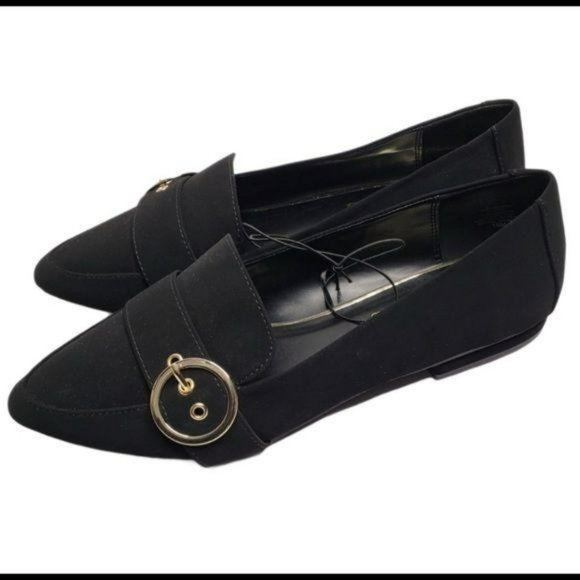 Coconuts By Matisse Black Buckle‎ Size 7M Loafers - Picture 1 of 10